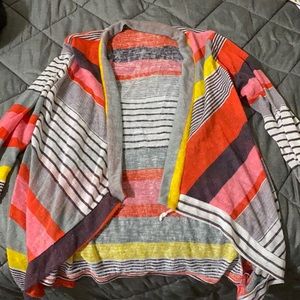 Sheer striped cardigan